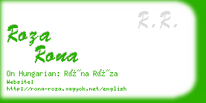 roza rona business card