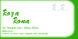 roza rona business card